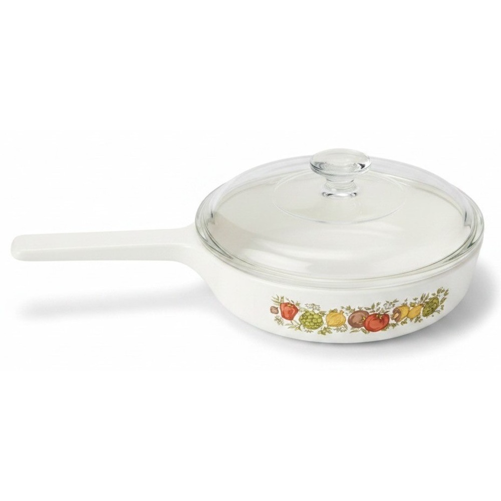 VTG Corning Ware RangeToppers Spice O Life 8.5 Inch Skillet with Lid USA